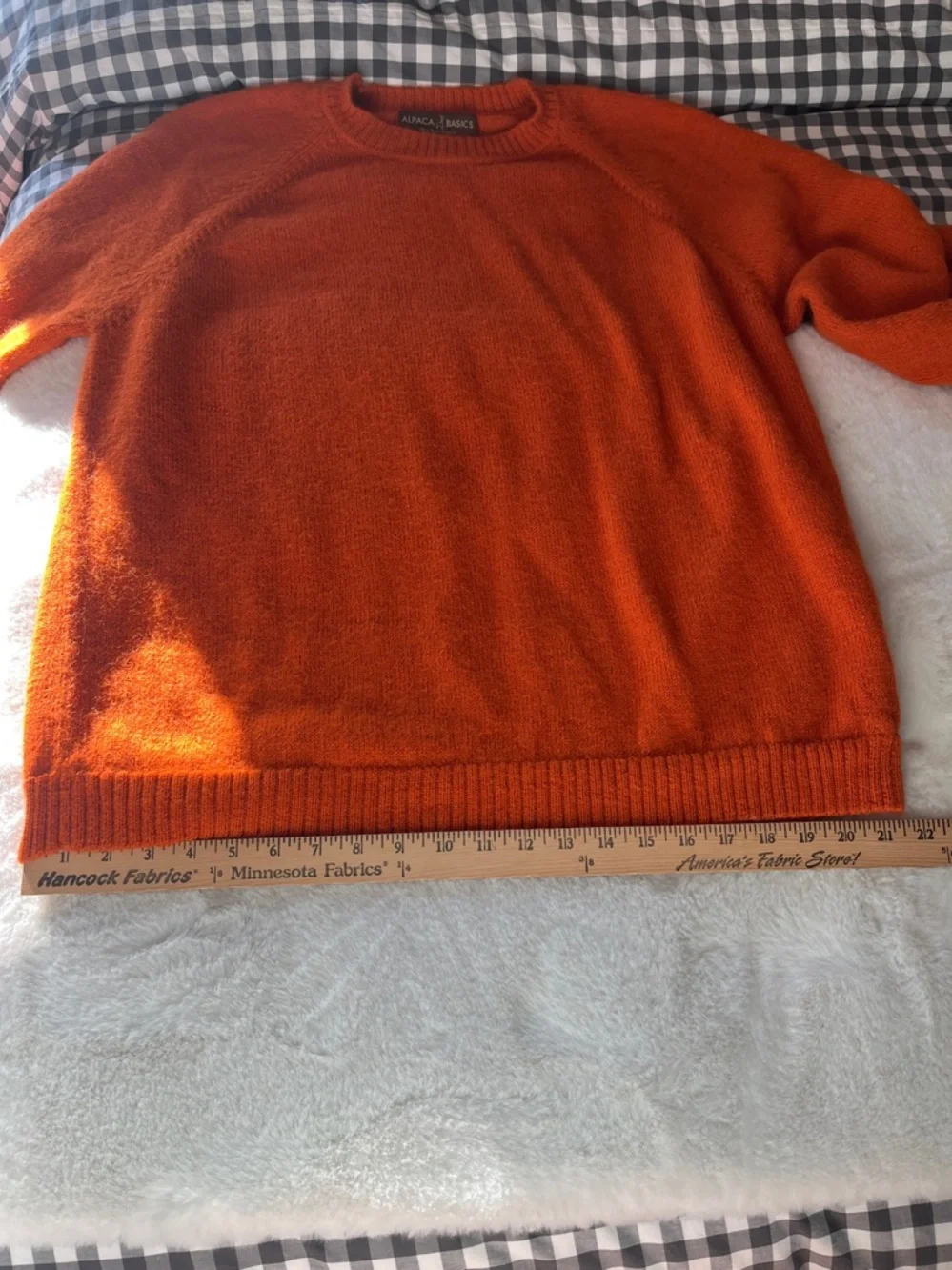 100% Peruvian Alpaca Sweater by Alpaca Basics Orange **read description -sizing*